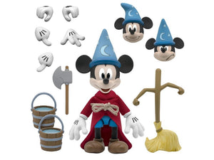 Disney Ultimates Action Figure Fantasia The Sorcerer's Apprentice Mickey Mouse - Super7