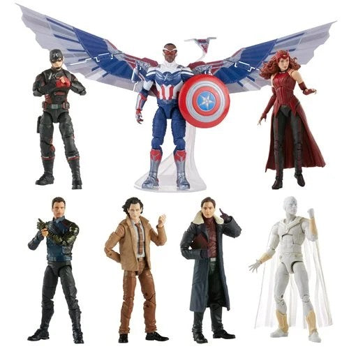 Disney+ Marvel Legends Wave 1 Set of 7 Figures (Captain America Flight Gear BAF) - Hasbro