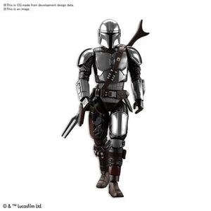Star Wars: The Mandalorian Mandalorian Beskar Armor Silver Coating Version 1:12 Scale Model Kit - Bandai