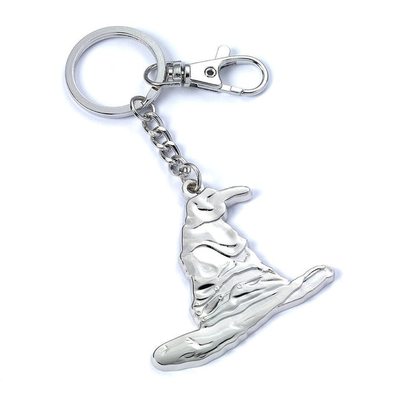 Sorting Hat Keyring on a silver plated ring and clip