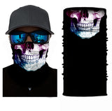 Purple Skull Style Mask Motorcycle Biker Scarf Face Neck Bandana Ski Paintball Snood
