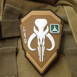 Mandalorian Boba Fett Style PVC Patch Hook and Loop Velcro, Airsoft, Paintball - Brown