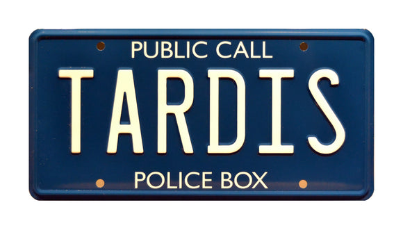 Doctor Who 'TARDIS' Metal Stamped Vanity License Plate