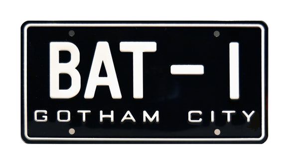 Batman 'BAT-1' Metal Stamped Vanity License Plate