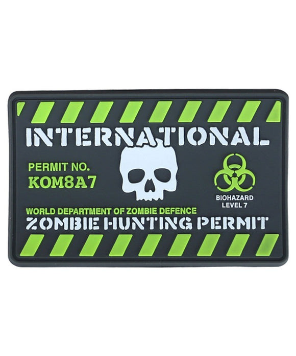Zombie Hunting Permit PVC Patch