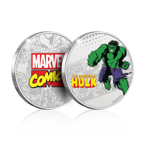 Official Marvel Limited Edition .999 Silver Plated Coin - Hulk (London Comic Con Exclusive)