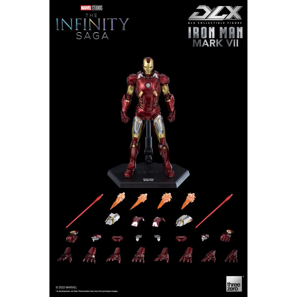 Marvel Studios: The Infinity Saga Iron Man Mark 7 DLX Action Figure ...