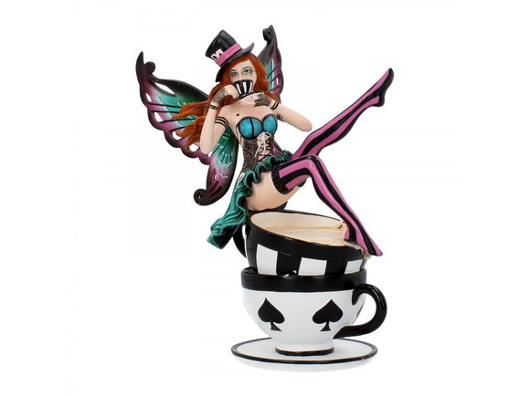 Alice in Wonderland Style Mad Hatter 'Hatter' Fairy Ornament 16cm - B3317J7 - Nemesis Now