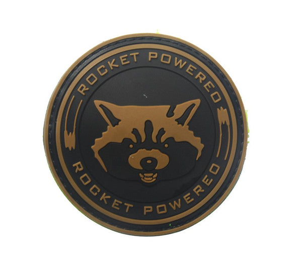 Rocket Powered Guardians of the Galaxy Style PVC Patch Hook and Loop Velcro, Airsoft, Paintball