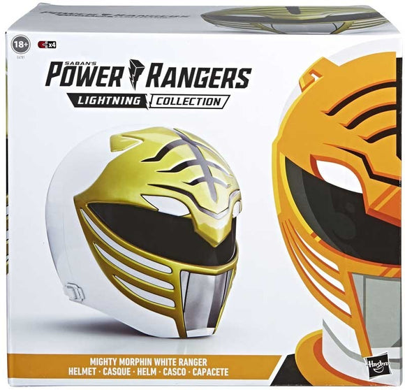 Power Rangers Lightning Collection Mighty Morphin Replica 1:1 White Ranger Helmet