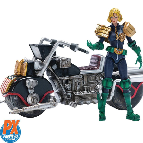 Judge Dredd Exquisite Mini: Judge Anderson and Lawmaster MK II (Previews Exclusive) 1:18 Scale Figure Set - Hiya Toys