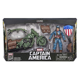 Marvel Legends Series 6 Inch Captain America Collectible Action Figure with Motorcycle, Shield, & Helmet Accessories
