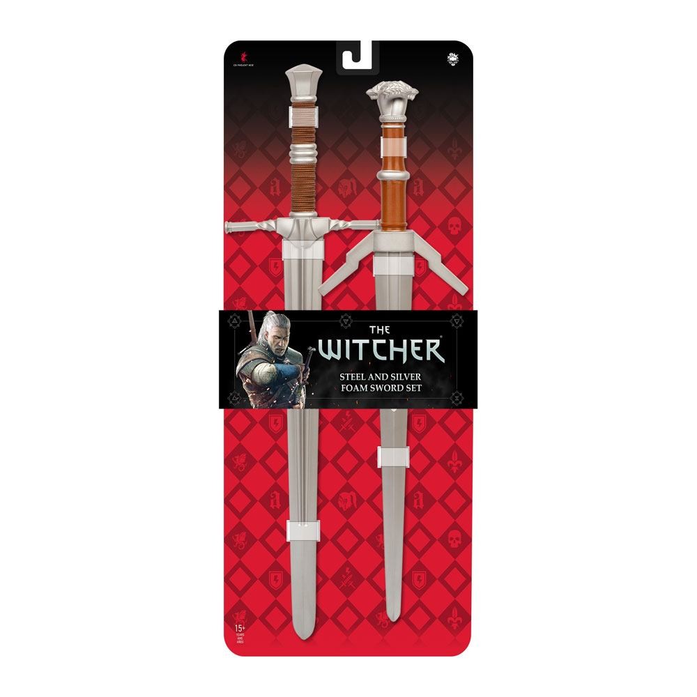 Official The Witcher Foam Sword 2-Pack 1:1 Scale Steel and Silver Foam ...
