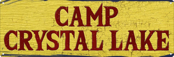 Camp Crystal Lake Slim Tin Sign - Friday the 13th