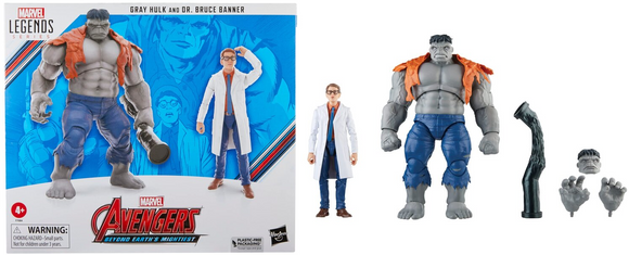 Marvel Legends Series Gray Hulk and Dr. Bruce Banner (2 Pack) 6