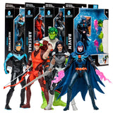 DC Multiverse Titans Full Wave of Four Figures (Build a Figure - Beast Boy) 7" Inch Scale Action Figures - McFarlane Toys