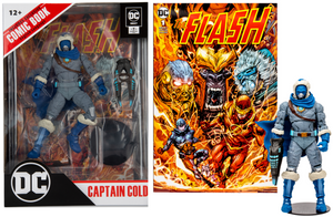 DC Comics Page Punchers Captain Cold with The Flash Comic 7" Inch Scale Action Figure - McFarlane Toys