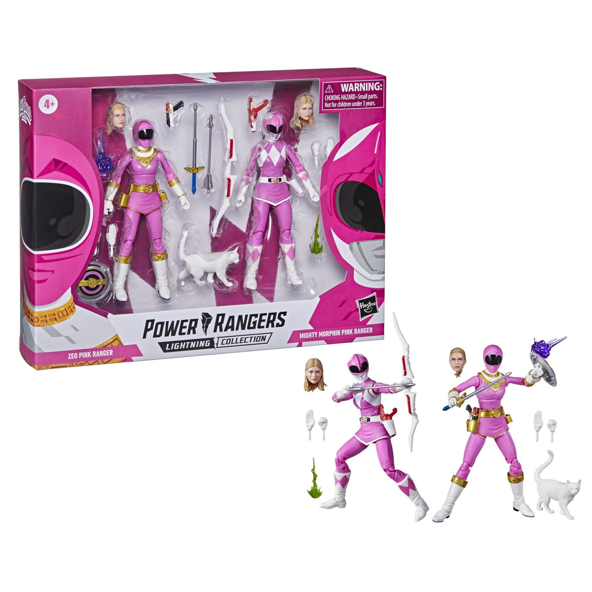 Power Rangers Lightning Mighty Morphin Pink Ranger and Zeo Pink Ranger ...