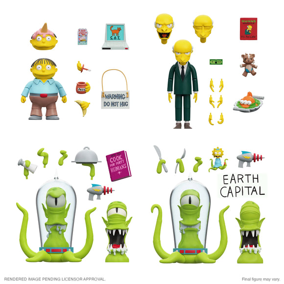 Simpson Props The Simpsons ULTIMATES! Wave 3 - Set of 4 Figures (C. Montgomery Burns ...