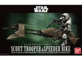 Star Wars Scout Trooper and Speeder Bike 1:12 Scale Model Kit - Bandai