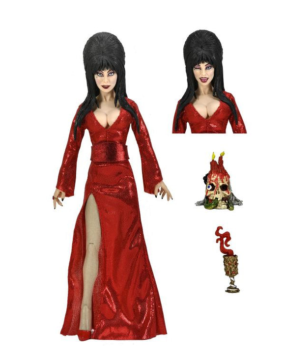 Elvira, Mistress of the Dark Elvira (Red, Fright, and Boo Ver.) 8″ Clothed Action Figure - NECA