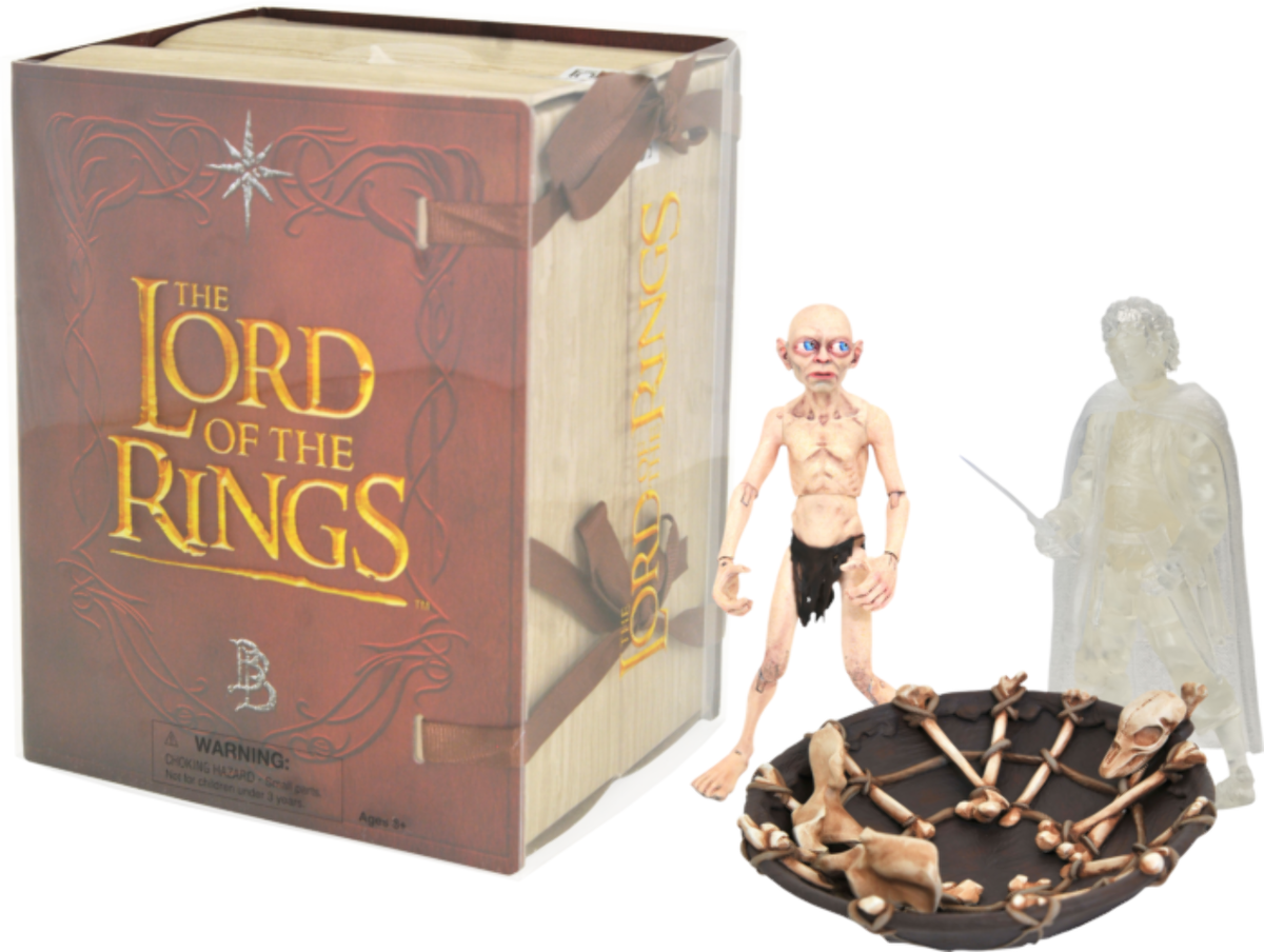 The Lord of the Rings Deluxe Gollum & Invisible Frodo Action Figure Bo ...