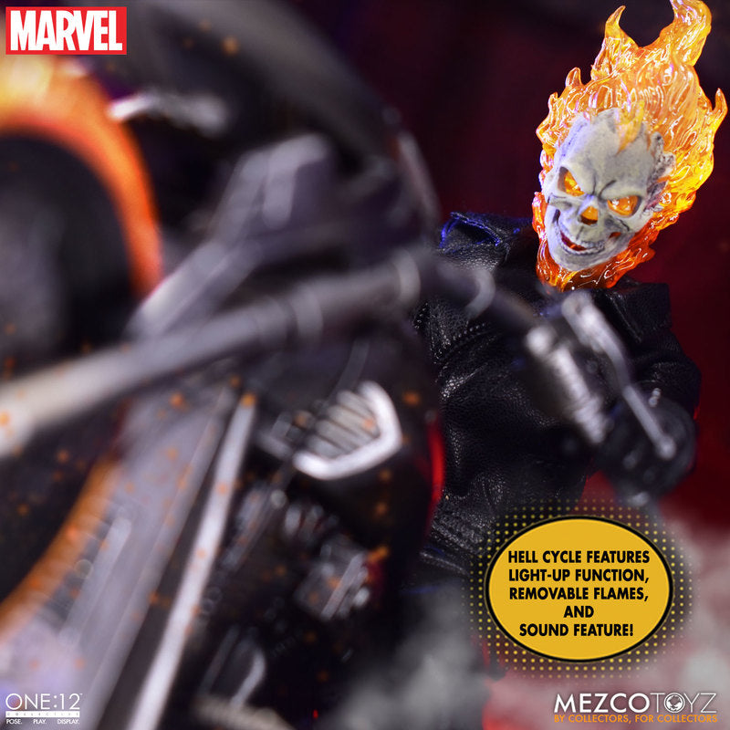 MEZCO One:12 Collective Ghost Rider & Hell Cycle Set Action Figure